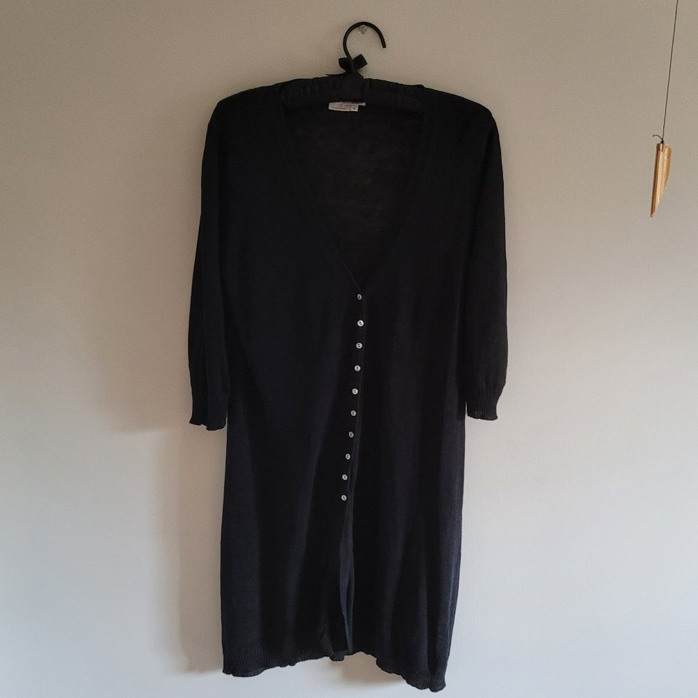 To The Max Black Long Sheer Sweater Jacket. NEVER WORN